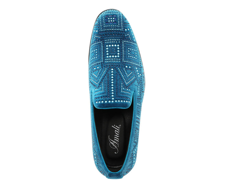 Amali Enzo Teal Slippers — product view 3