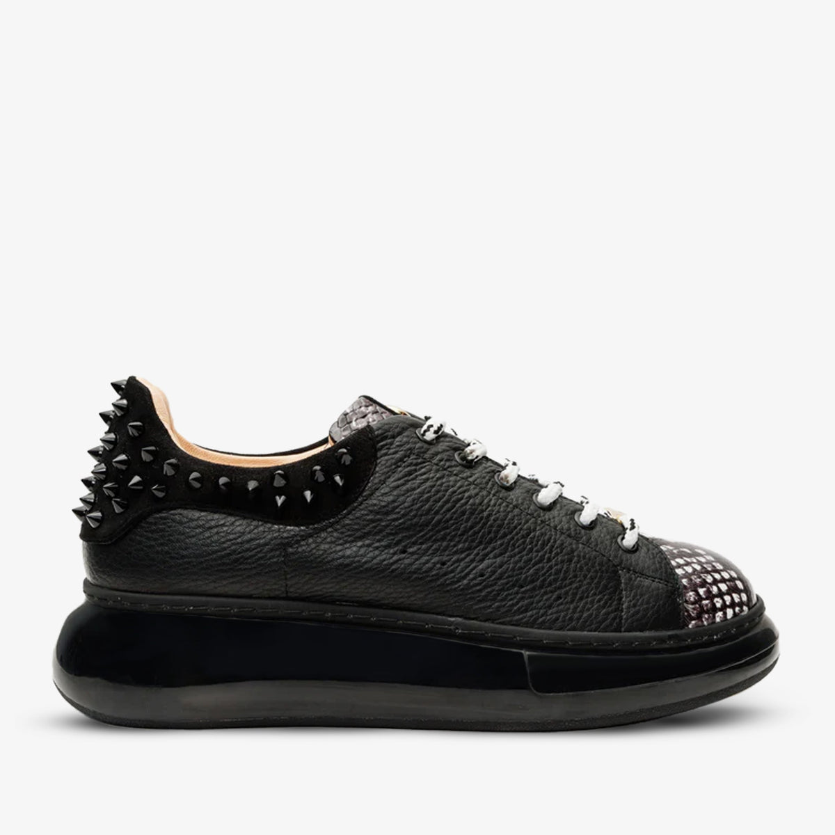 Vinci Leather The Venezia Black Leather Women Sneaker – product view 1
