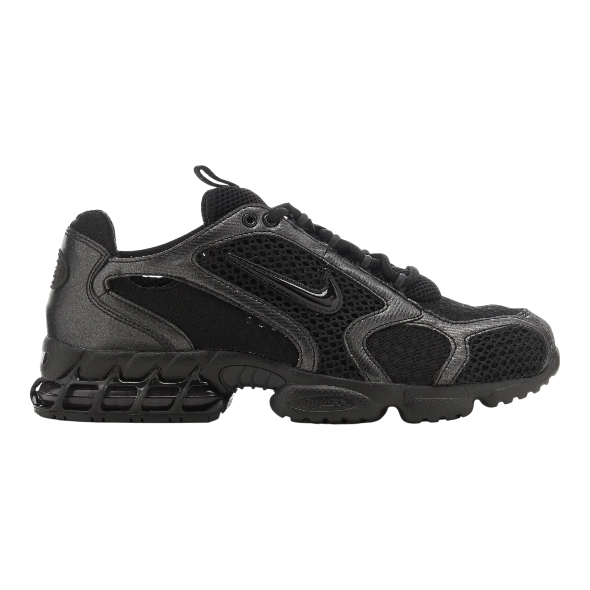 Nike Air Zoom Spiridon Cage 2 Men's Sneakers — Triple Black Mesh Low-Top