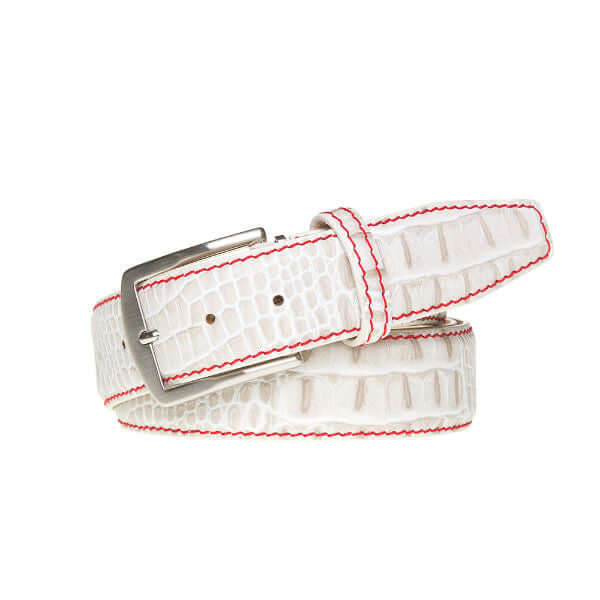 Snow Mock Croc Leather Belt