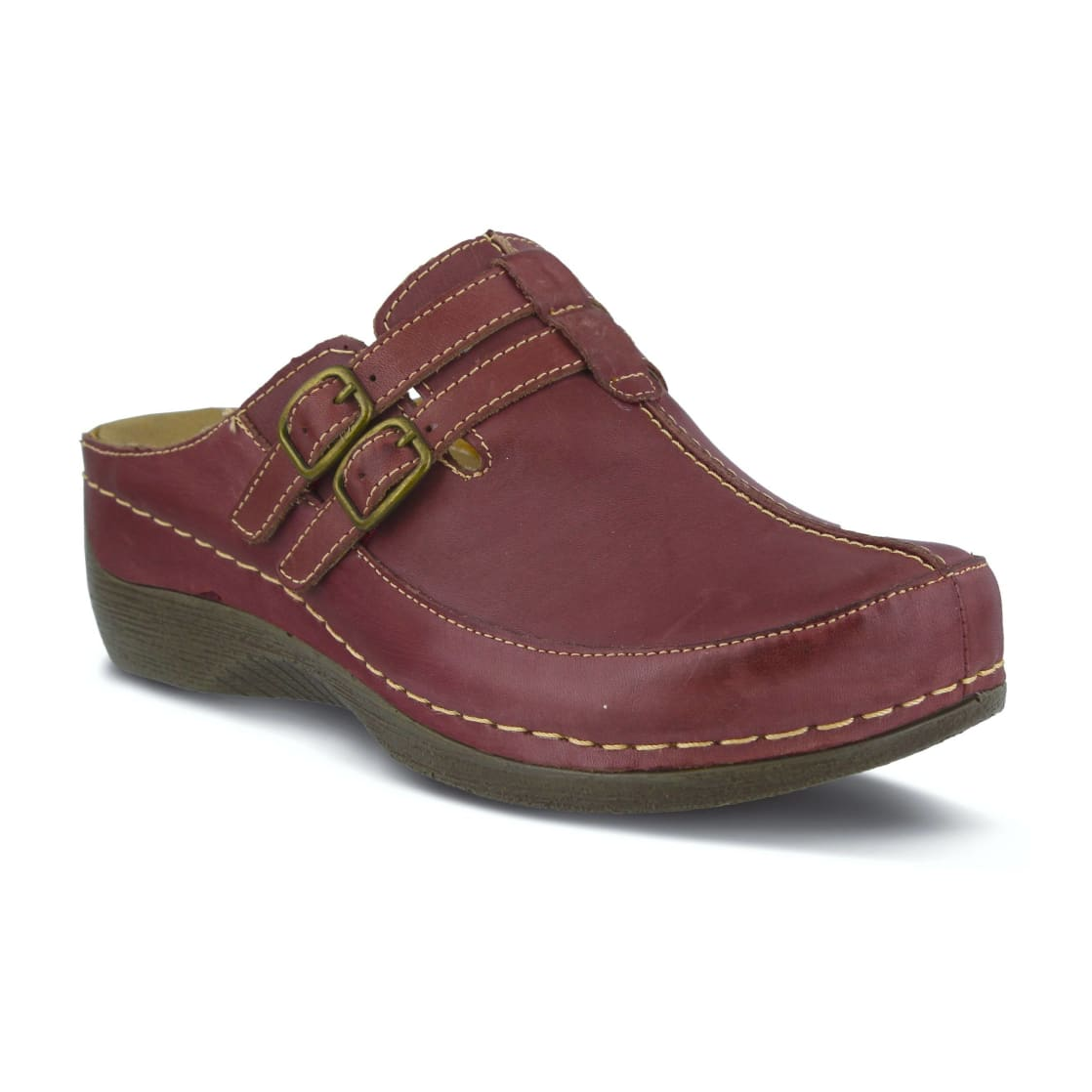 Spring Step Shoes Happy Women's Leather Slip On Clogs