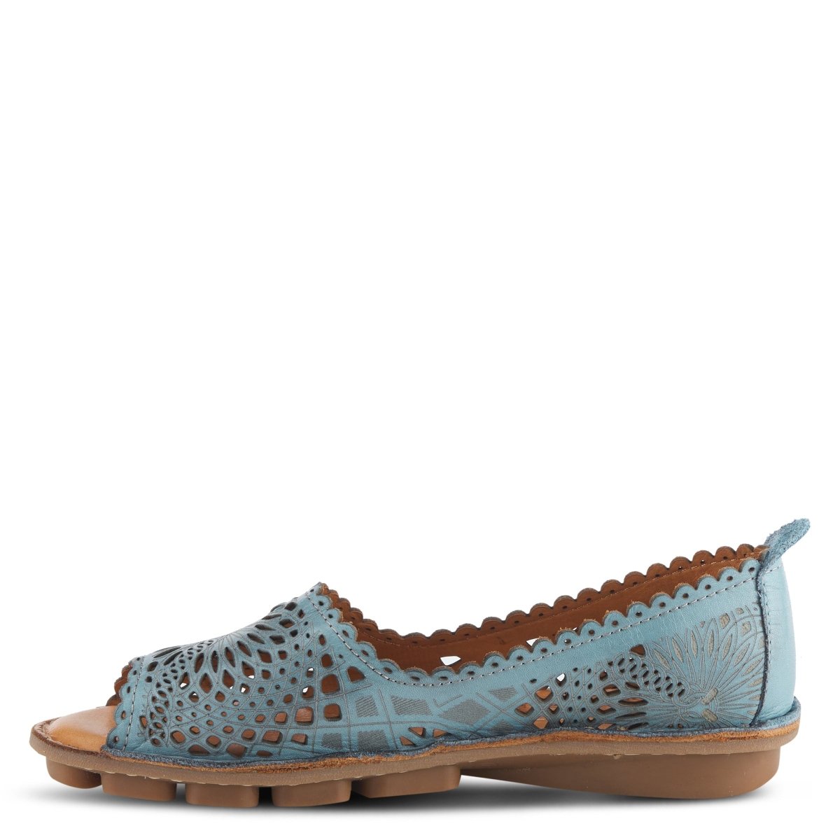 Spring Step Shoes Brandal Women’s Leather Peep Toe Flats