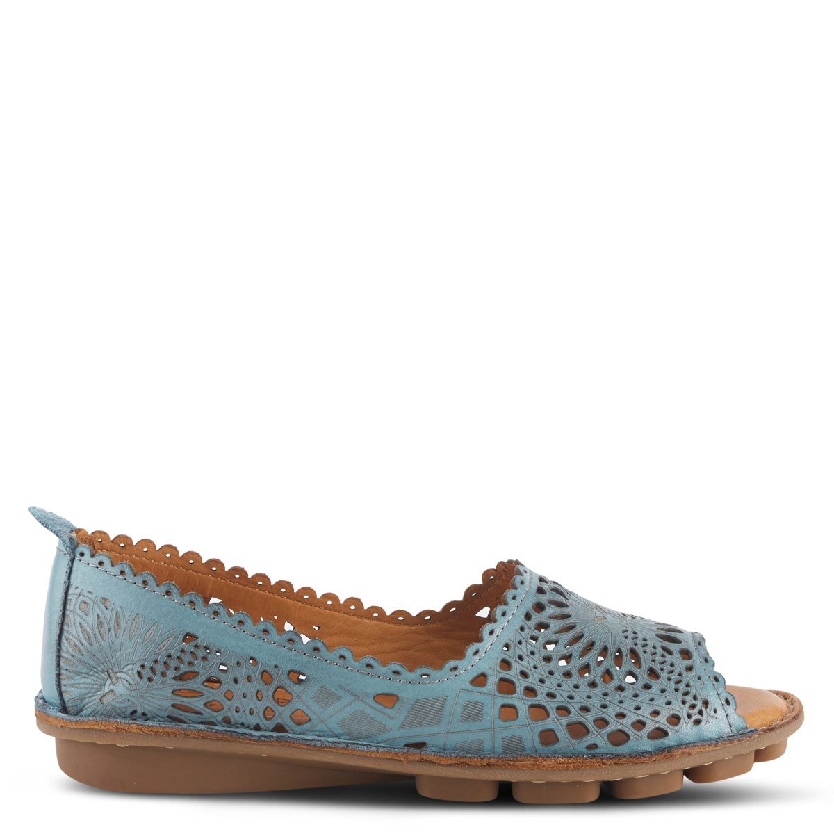 Spring Step Shoes Brandal Women’s Leather Peep Toe Flats