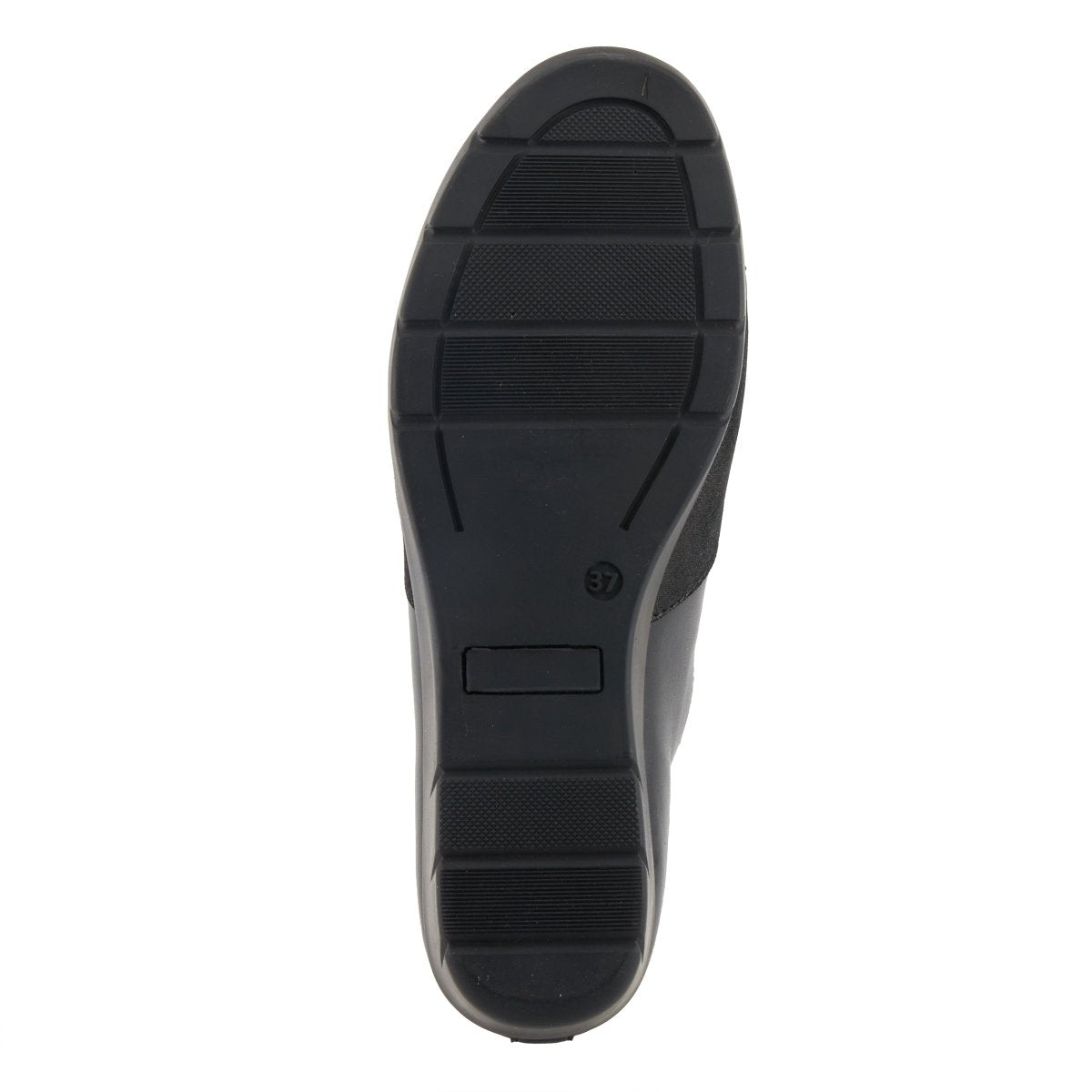 Spring Step Shoes Evzen Women's Modern Black Leather Wedge Slip On Shoes