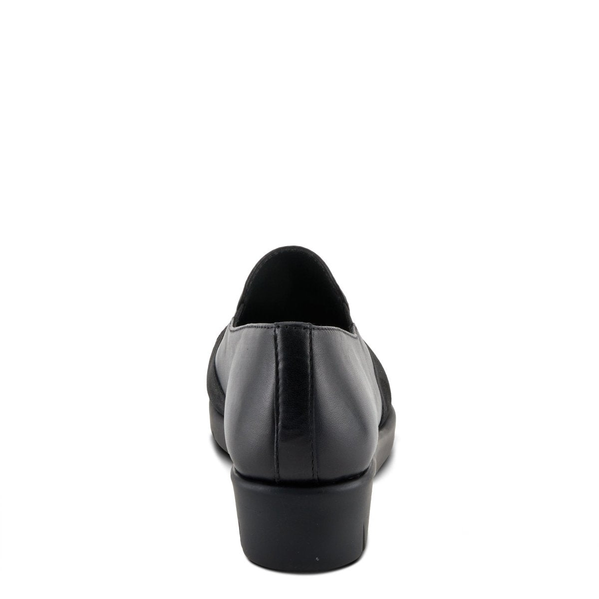 Spring Step Shoes Evzen Women's Modern Black Leather Wedge Slip On Shoes