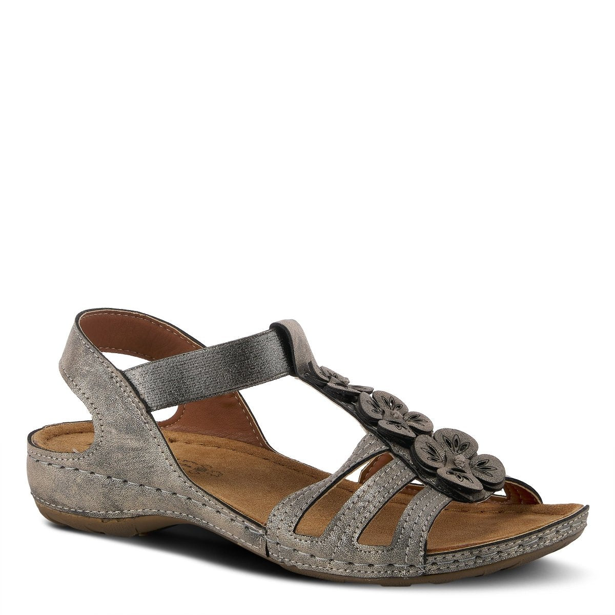 Spring Step Shoes Flexus Adede Slingback Sandal Women’s Leather Floral