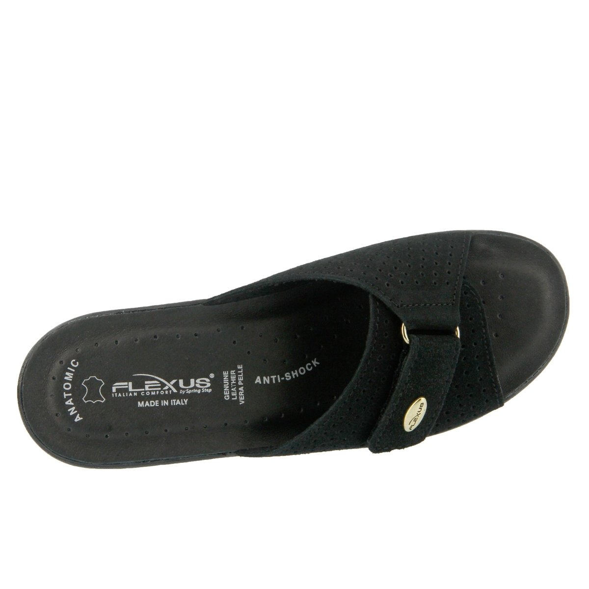 Spring Step Shoes Flexus Kea Slide Sandal Women’s Suede Leather Made In Italy