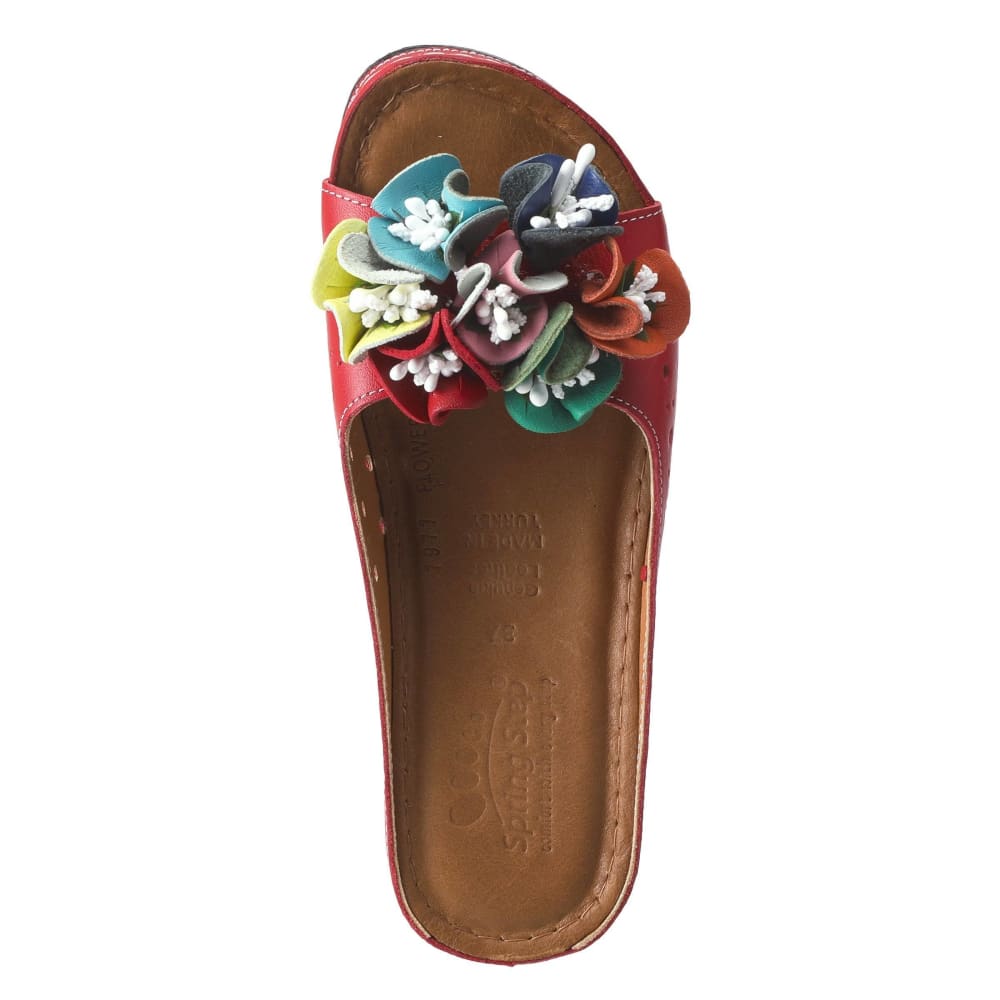 Spring Step Shoes Flowerchild Women's Leather Slide Sandals