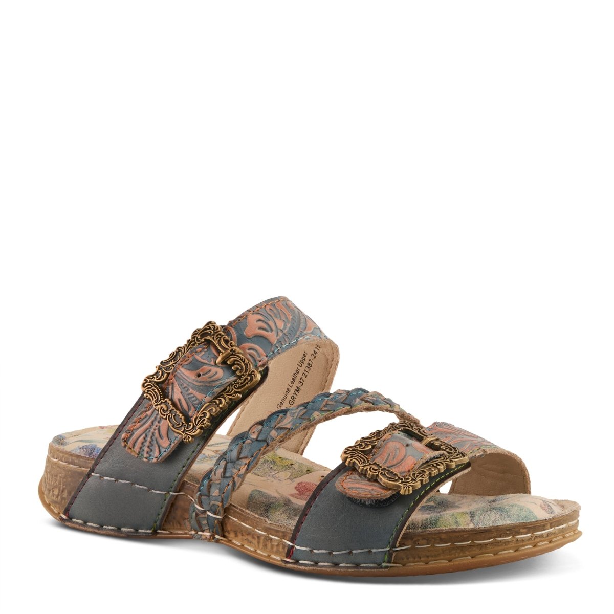 Spring Step Shoes L'Artiste Astra Slide Sandal Women’s Hand Painted Leather