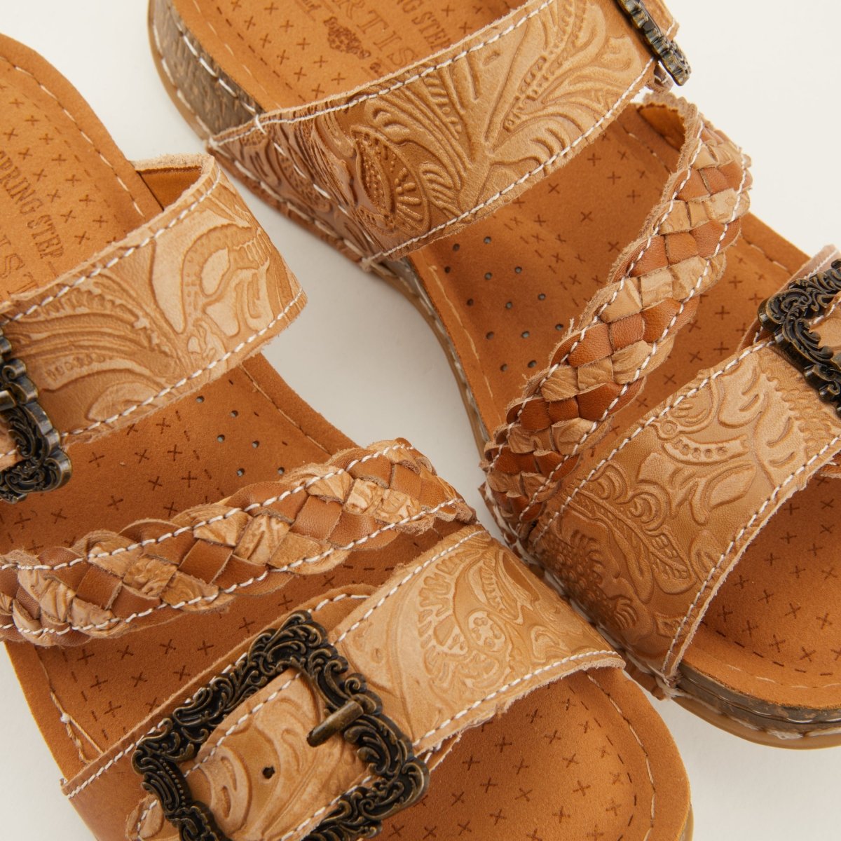Spring Step Shoes L'Artiste Astra Slide Sandal Women’s Hand Painted Leather