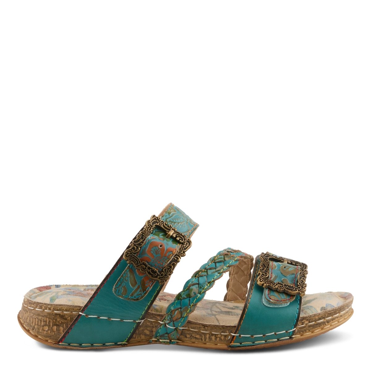 Spring Step Shoes L'Artiste Astra Slide Sandal Women’s Hand Painted Leather