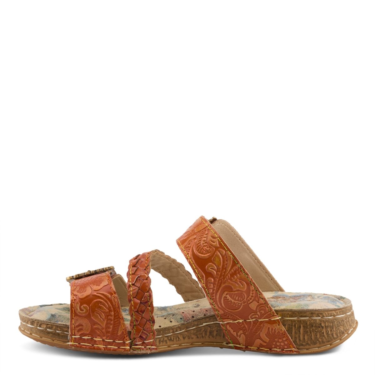 Spring Step Shoes L'Artiste Astra Slide Sandal Women’s Hand Painted Leather