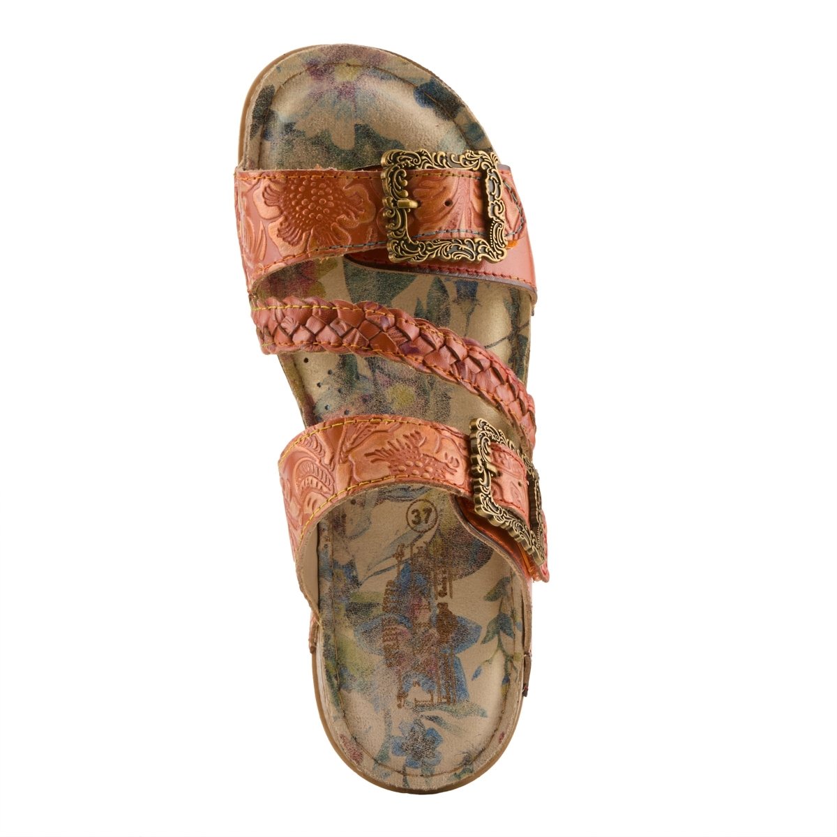 Spring Step Shoes L'Artiste Astra Slide Sandal Women’s Hand Painted Leather