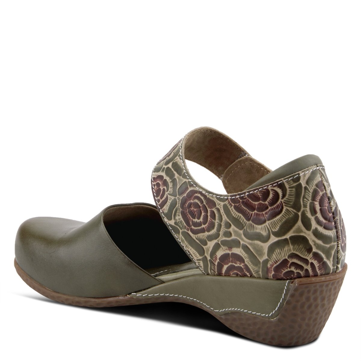 Spring Step Shoes L'Artiste Gloss Pansy Women's Hand Painted Leather Shoes