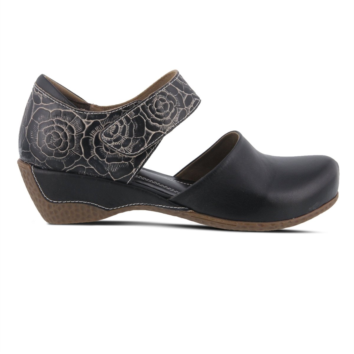 Spring Step Shoes L'Artiste Gloss Pansy Women's Hand Painted Leather Shoes