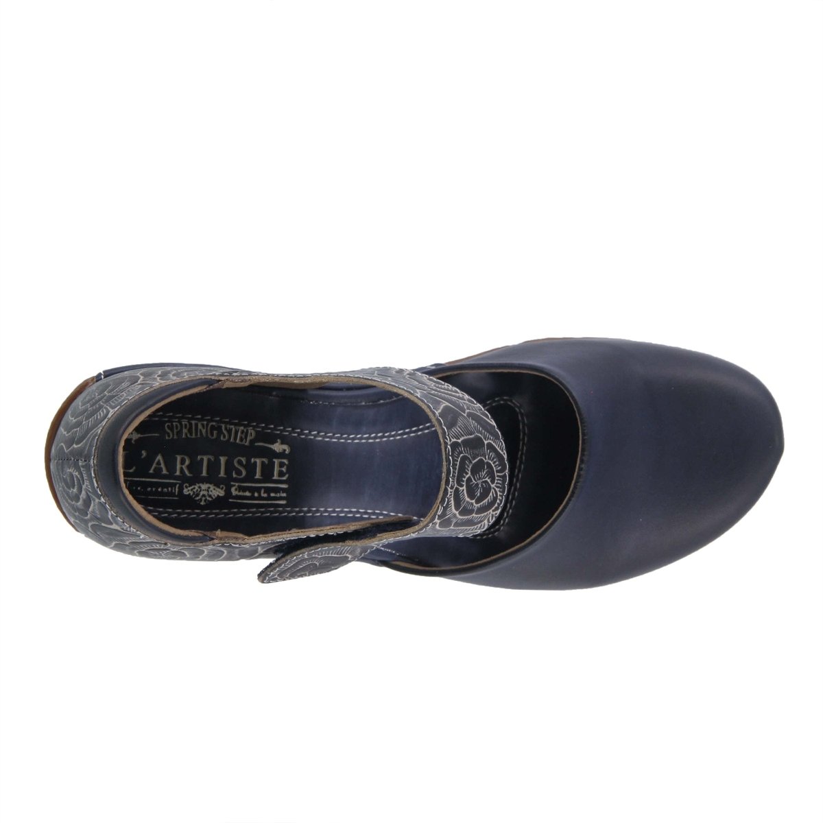 Spring Step Shoes L'Artiste Gloss Pansy Women's Hand Painted Leather Shoes