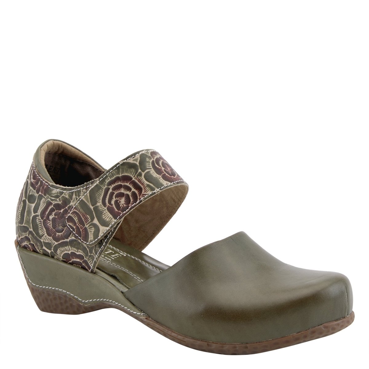 Spring Step Shoes L'Artiste Gloss Pansy Women's Hand Painted Leather Shoes