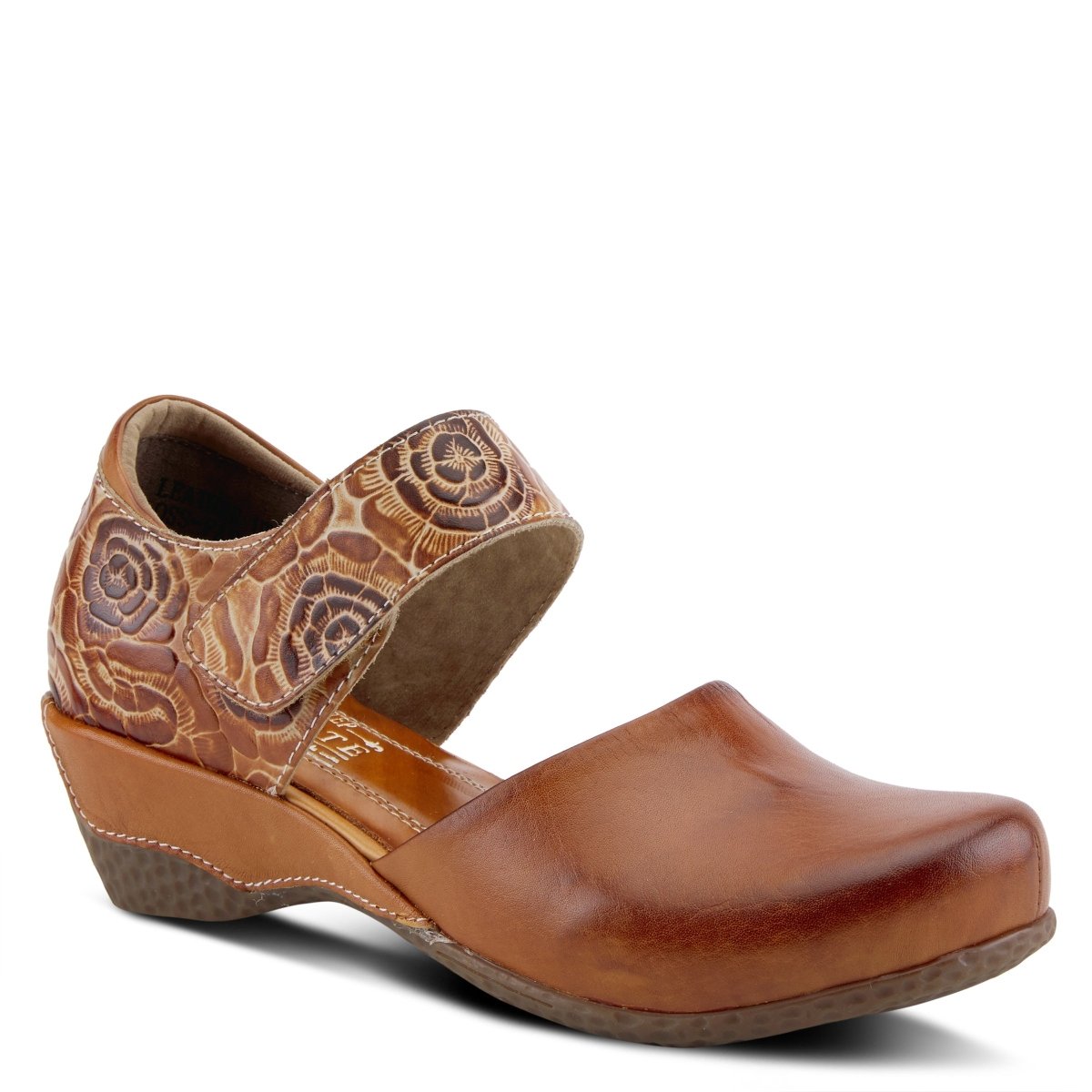 Spring Step Shoes L'Artiste Gloss Pansy Women's Hand Painted Leather Shoes