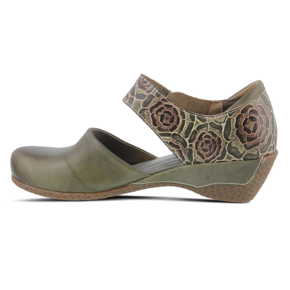 Spring Step Shoes L'Artiste Gloss Pansy Women's Hand Painted Leather Shoes