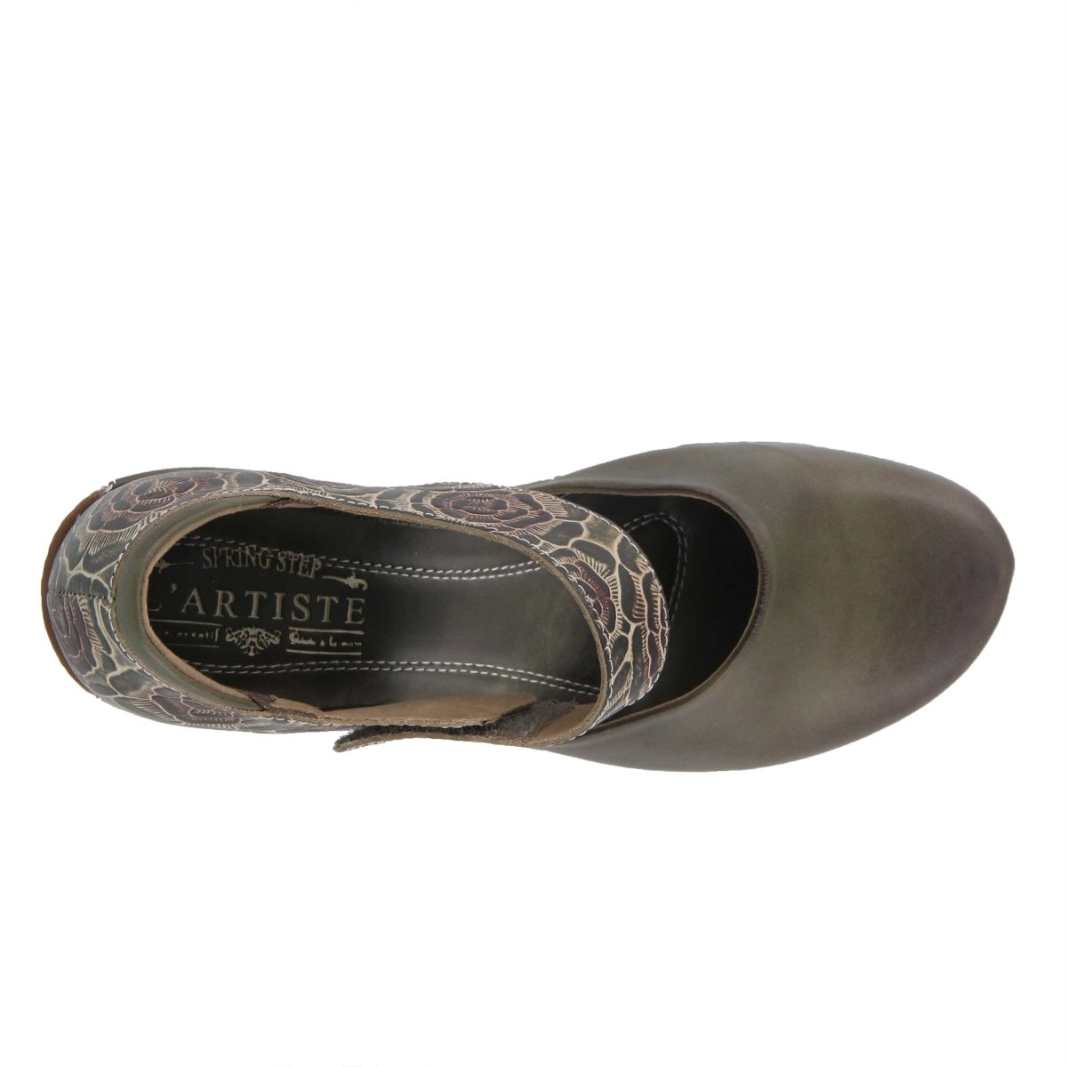 Spring Step Shoes L'Artiste Gloss Pansy Women's Hand Painted Leather Shoes