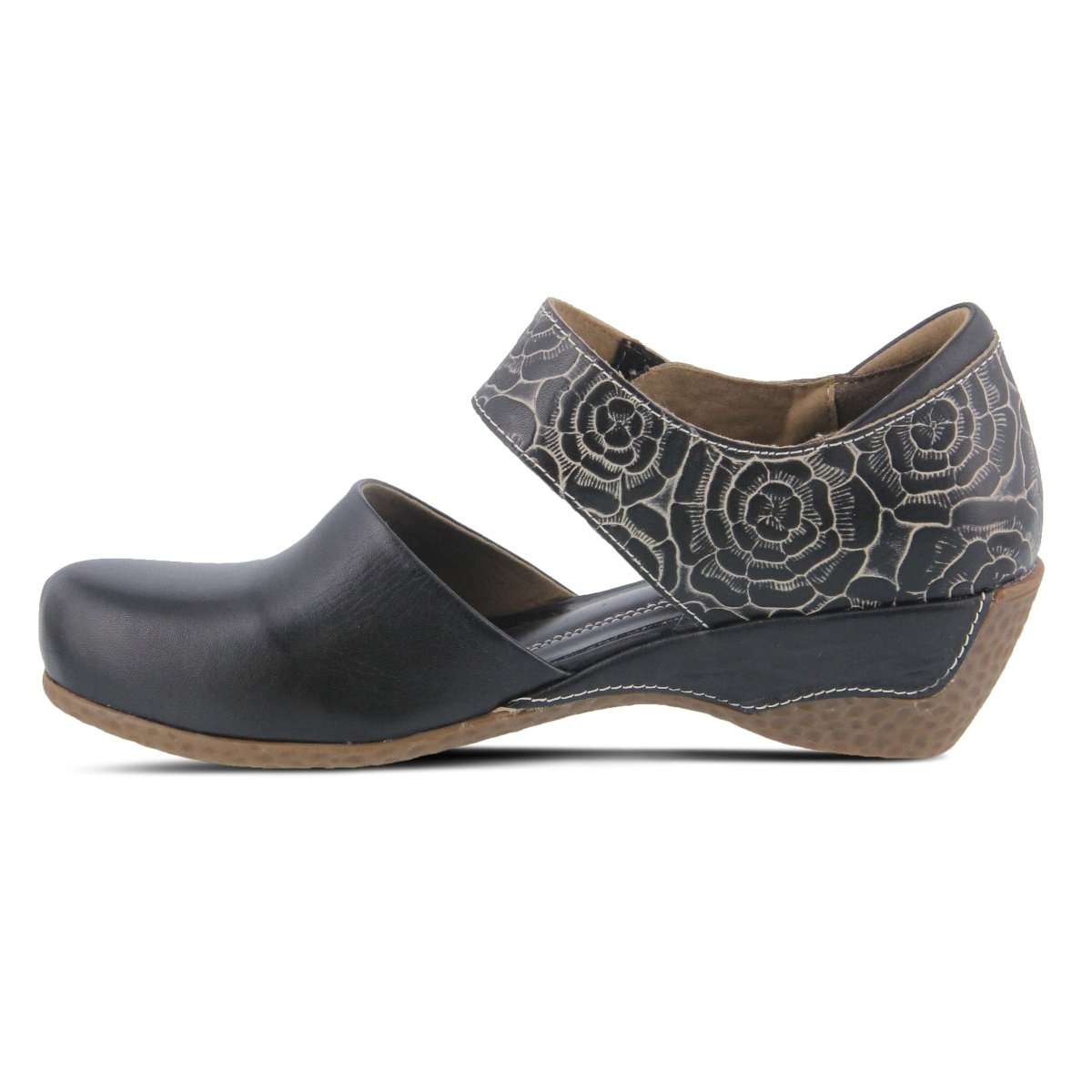 Spring Step Shoes L'Artiste Gloss Pansy Women's Hand Painted Leather Shoes