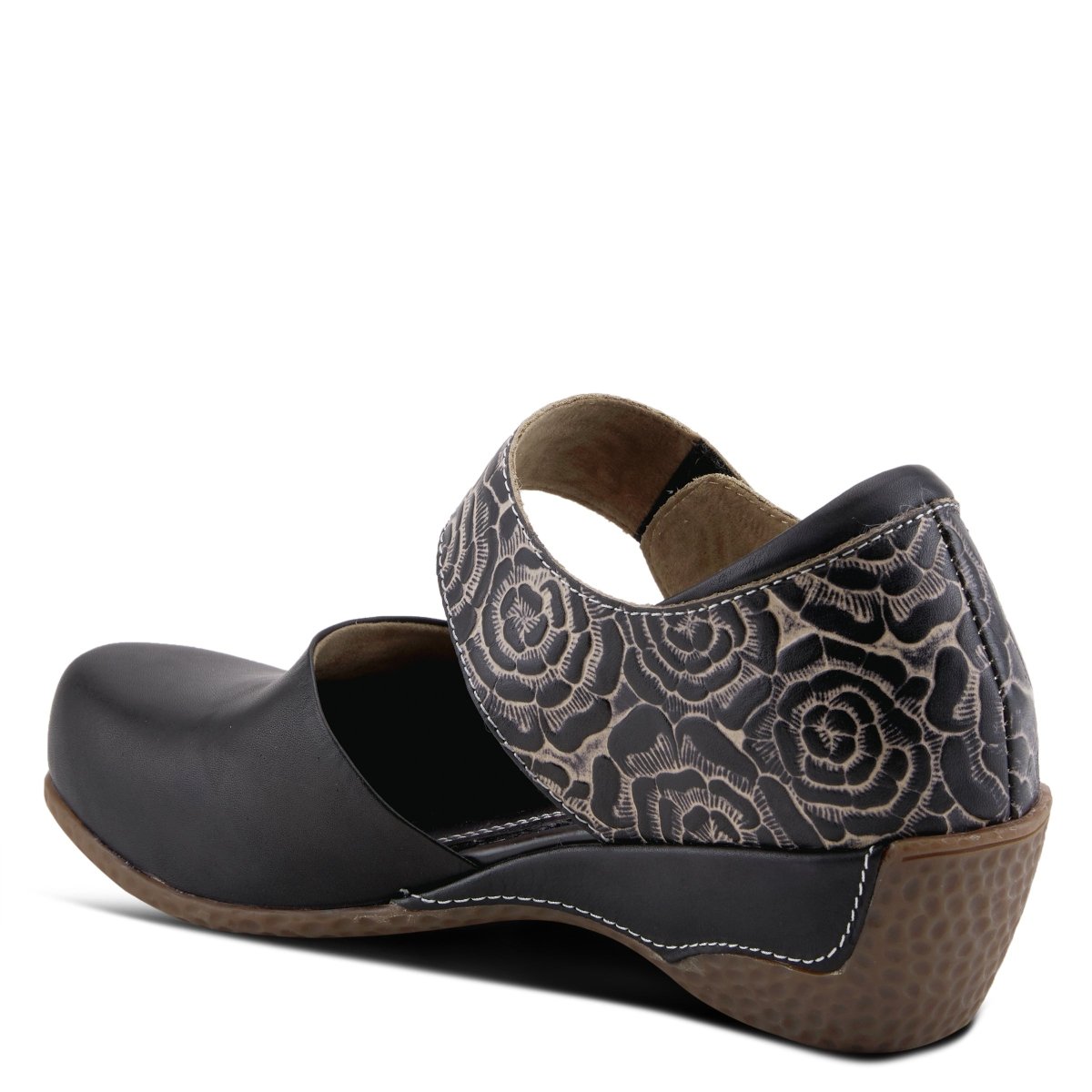 Spring Step Shoes L'Artiste Gloss Pansy Women's Hand Painted Leather Shoes