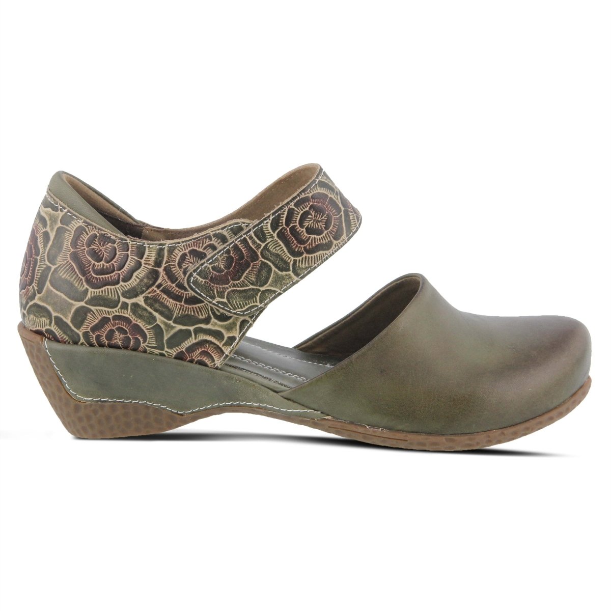 Spring Step Shoes L'Artiste Gloss Pansy Women's Hand Painted Leather Shoes