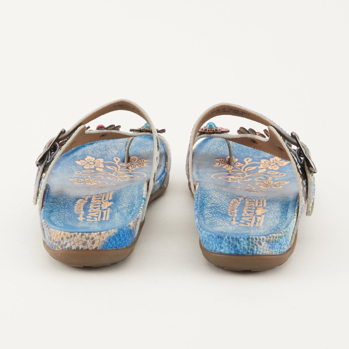 Spring Step Shoes L'Artiste Kindness Slide Sandals Women's Leather Snake Skin