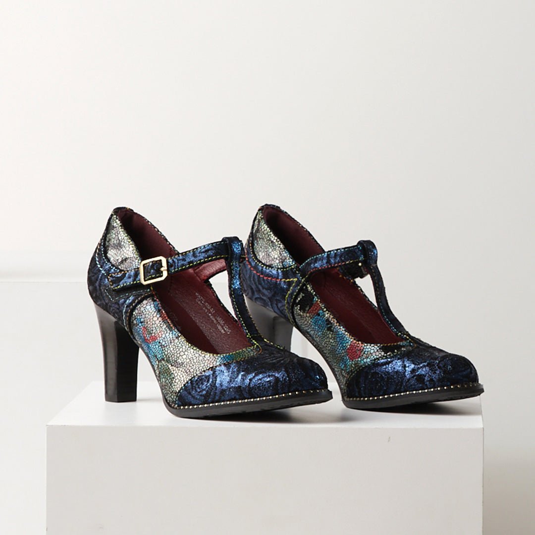 Spring Step Shoes L'Artiste Mazie Women's Floral Metallic Leather Shoes