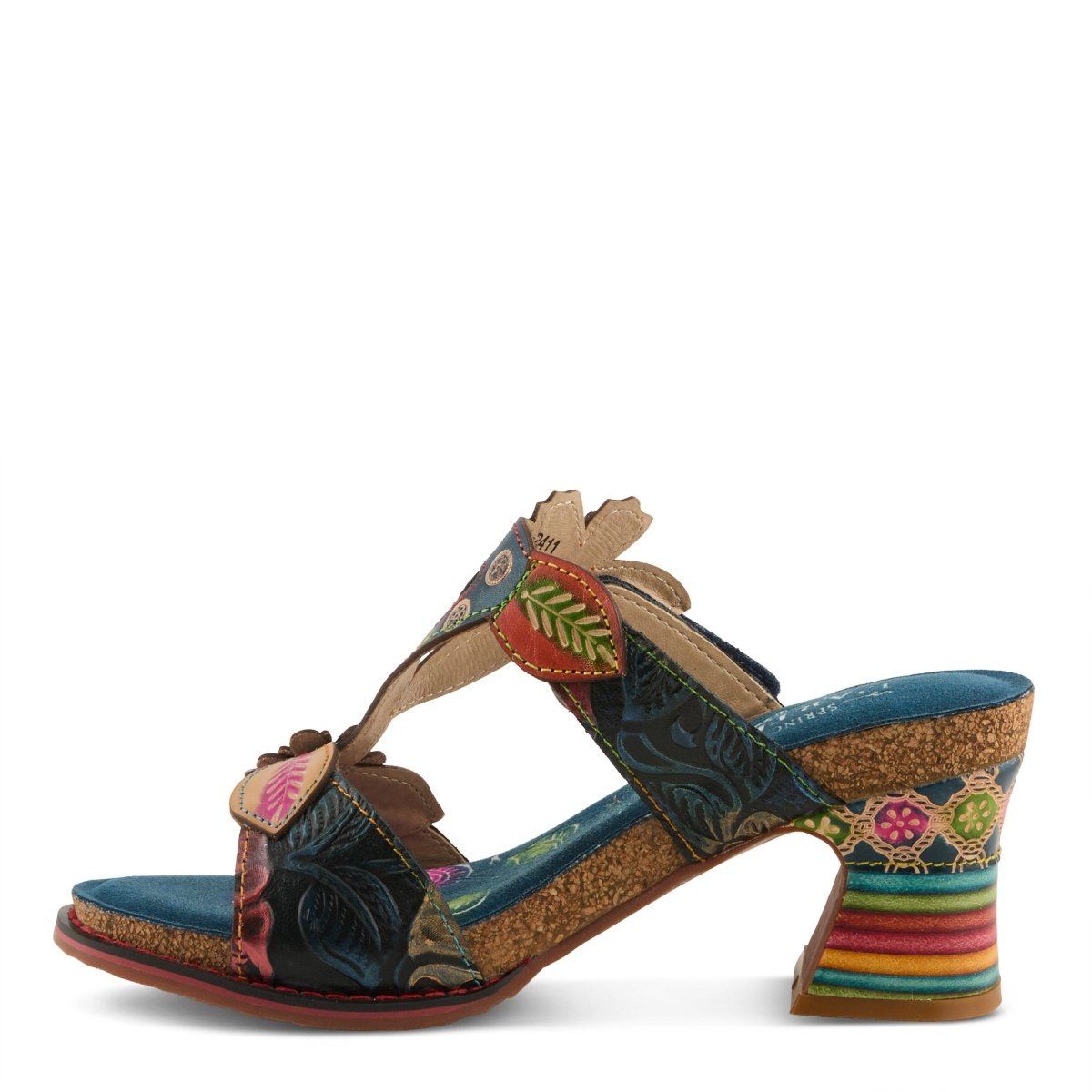 Spring Step Shoes L'Artiste Rossie Heeled Sandals Women's Leather Multicolor