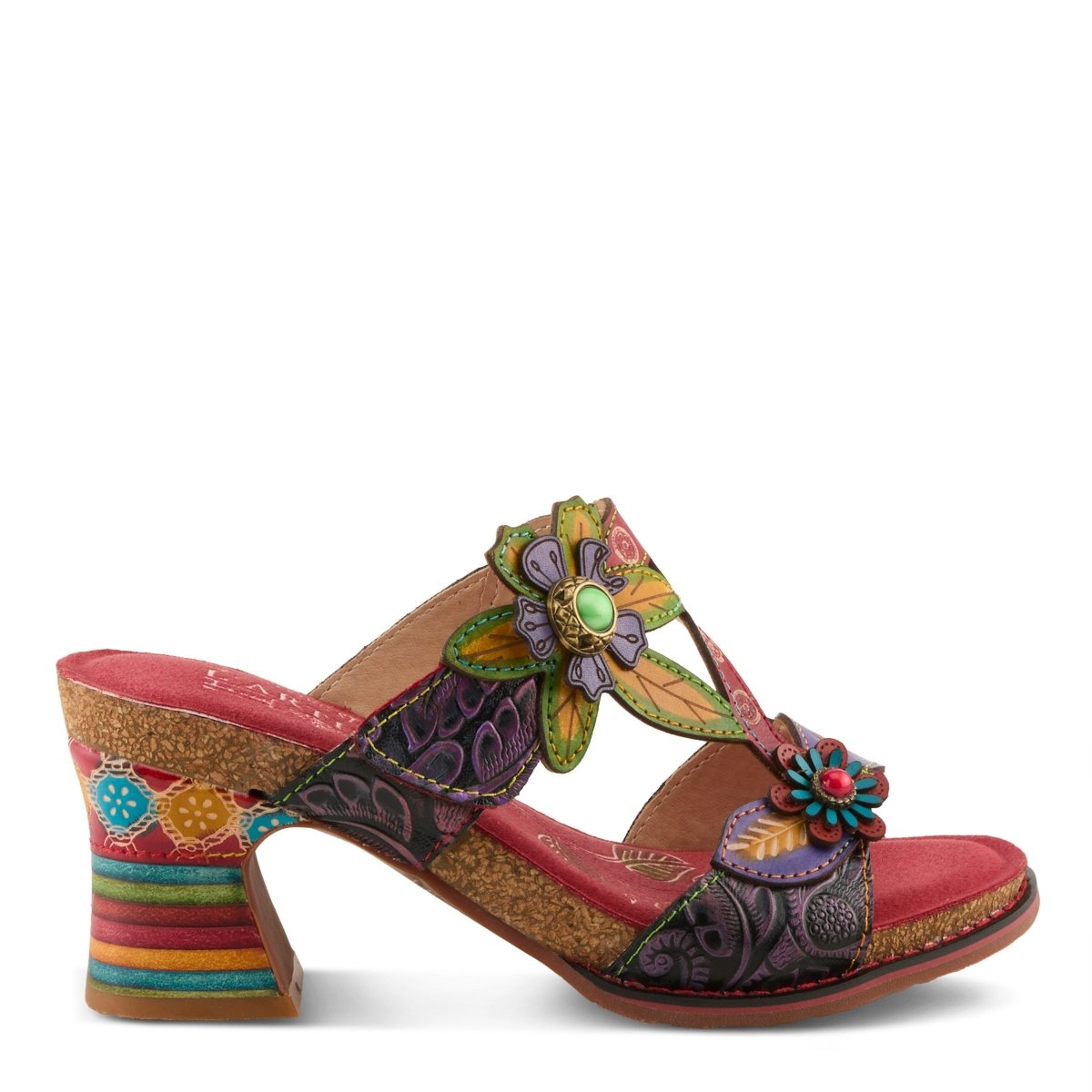 Spring Step Shoes L'Artiste Rossie Heeled Sandals Women's Leather Multicolor