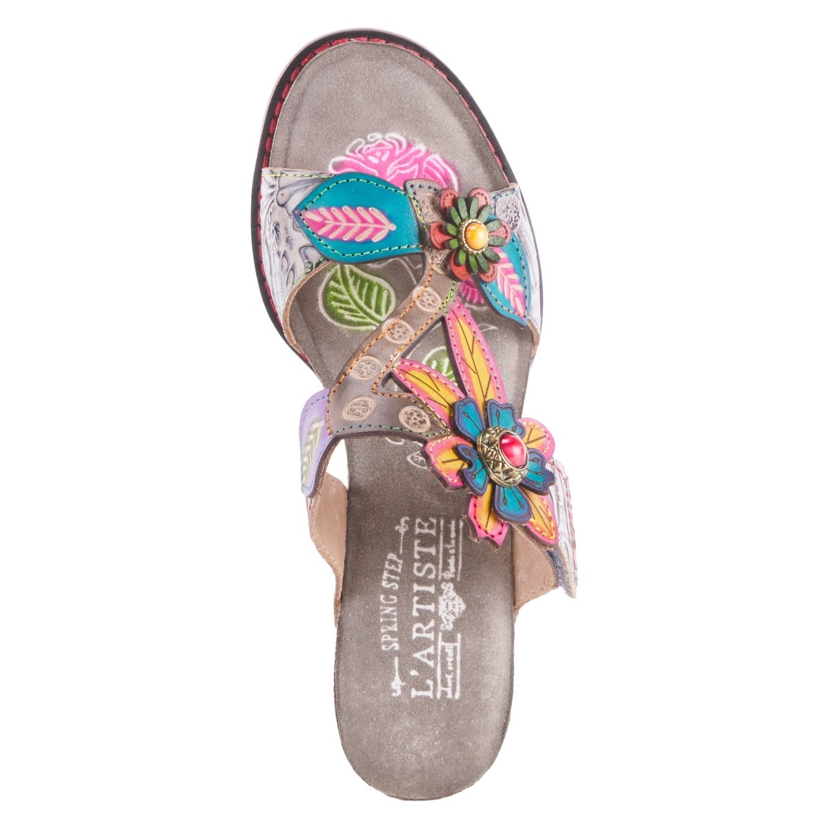 Spring Step Shoes L'Artiste Rossie Heeled Sandals Women's Leather Multicolor