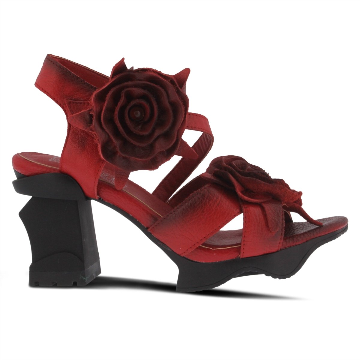Spring Step Shoes L'Artiste Shelly Ankle Strap Sandal Women’s Hand Painted Leather
