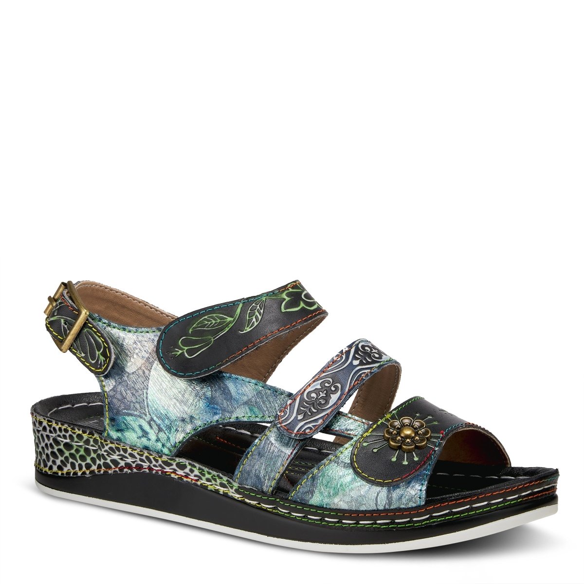 Spring Step Shoes L'Artiste Sumacah Sandal Women's Hand Painted Leather
