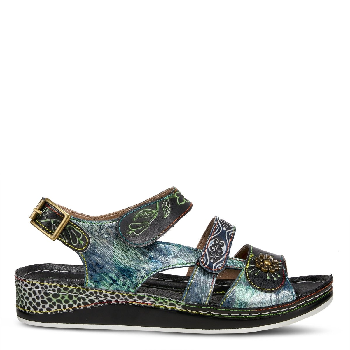Spring Step Shoes L'Artiste Sumacah Sandal Women's Hand Painted Leather