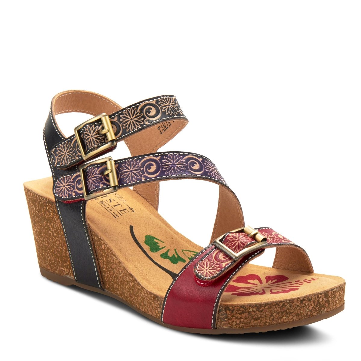 Spring Step Shoes L'Artiste Tanja Ankle Strap Sandal Women’s Leather Wedge
