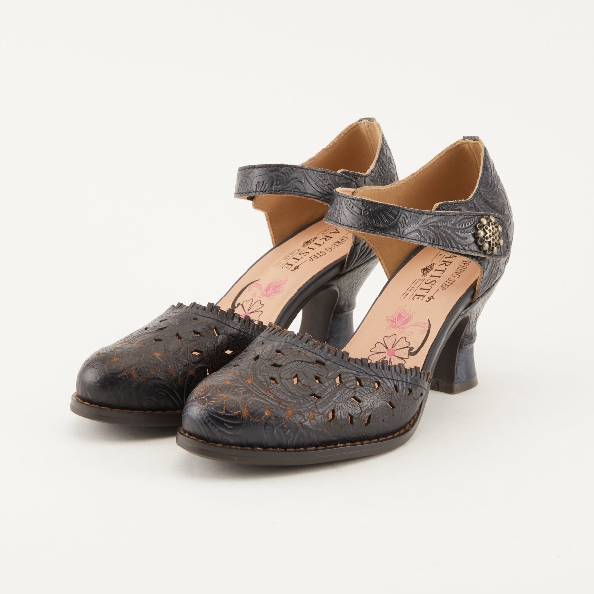 Spring Step Shoes L'Artiste Visionary Ankle Strap Shoe Women’s Hand Painted Leather