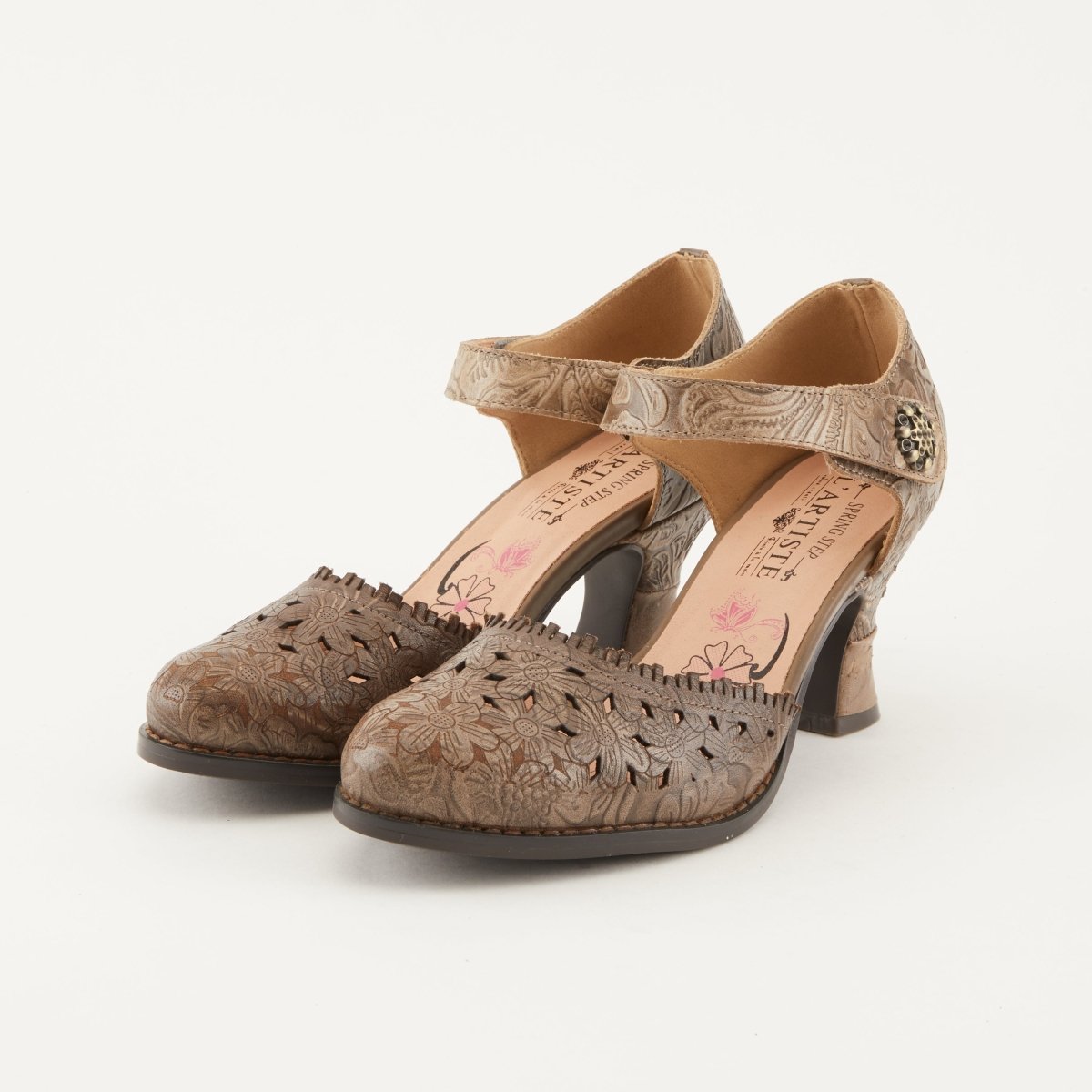 Spring Step Shoes L'Artiste Visionary Ankle Strap Shoe Women’s Hand Painted Leather