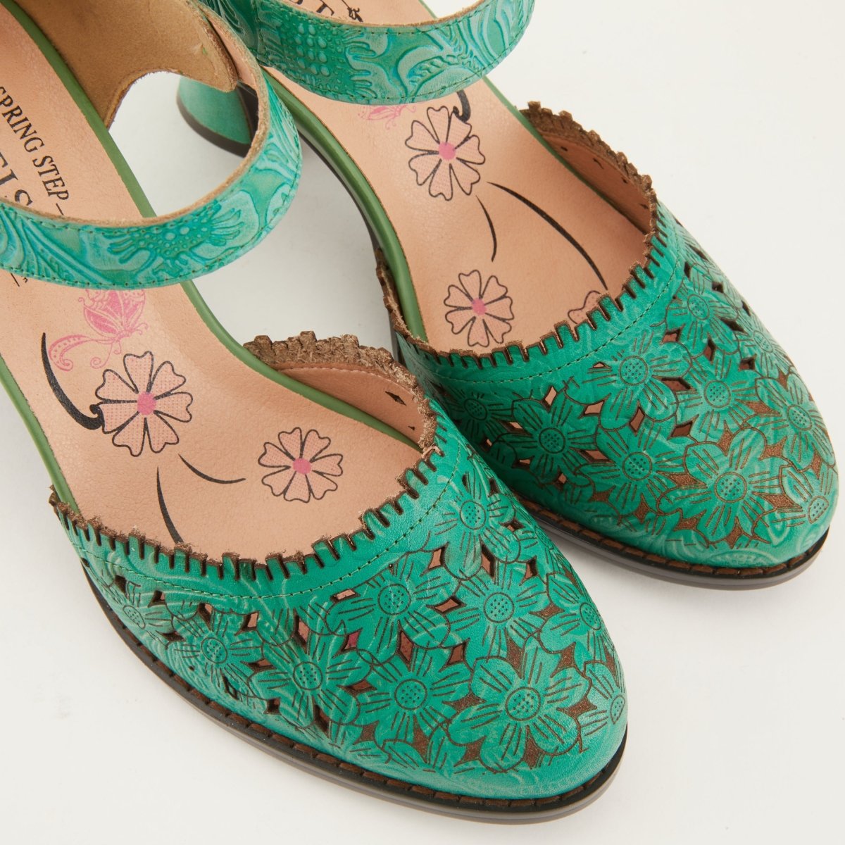 Spring Step Shoes L'Artiste Visionary Ankle Strap Shoe Women’s Hand Painted Leather