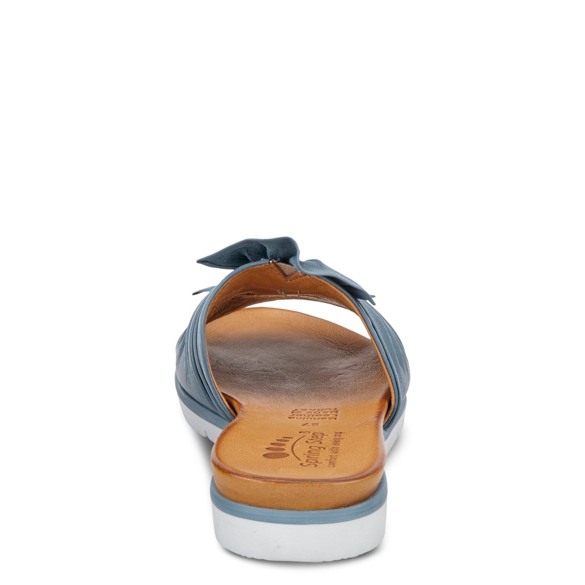 Spring Step Lavona Blue slide sandal, rear view