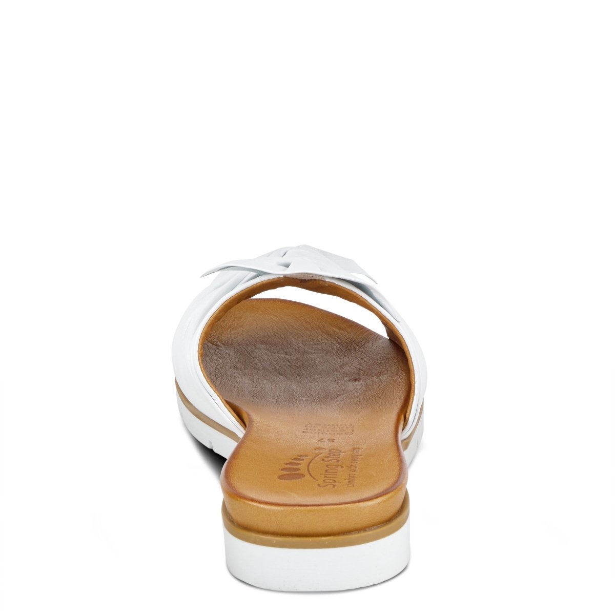 Spring Step Lavona White slide sandal, rear view