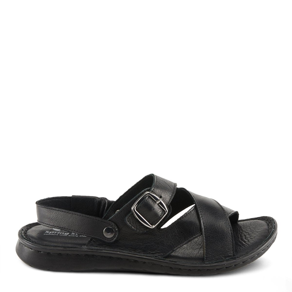 Spring Step Shoes Nofar Men's Black Leather Sandals