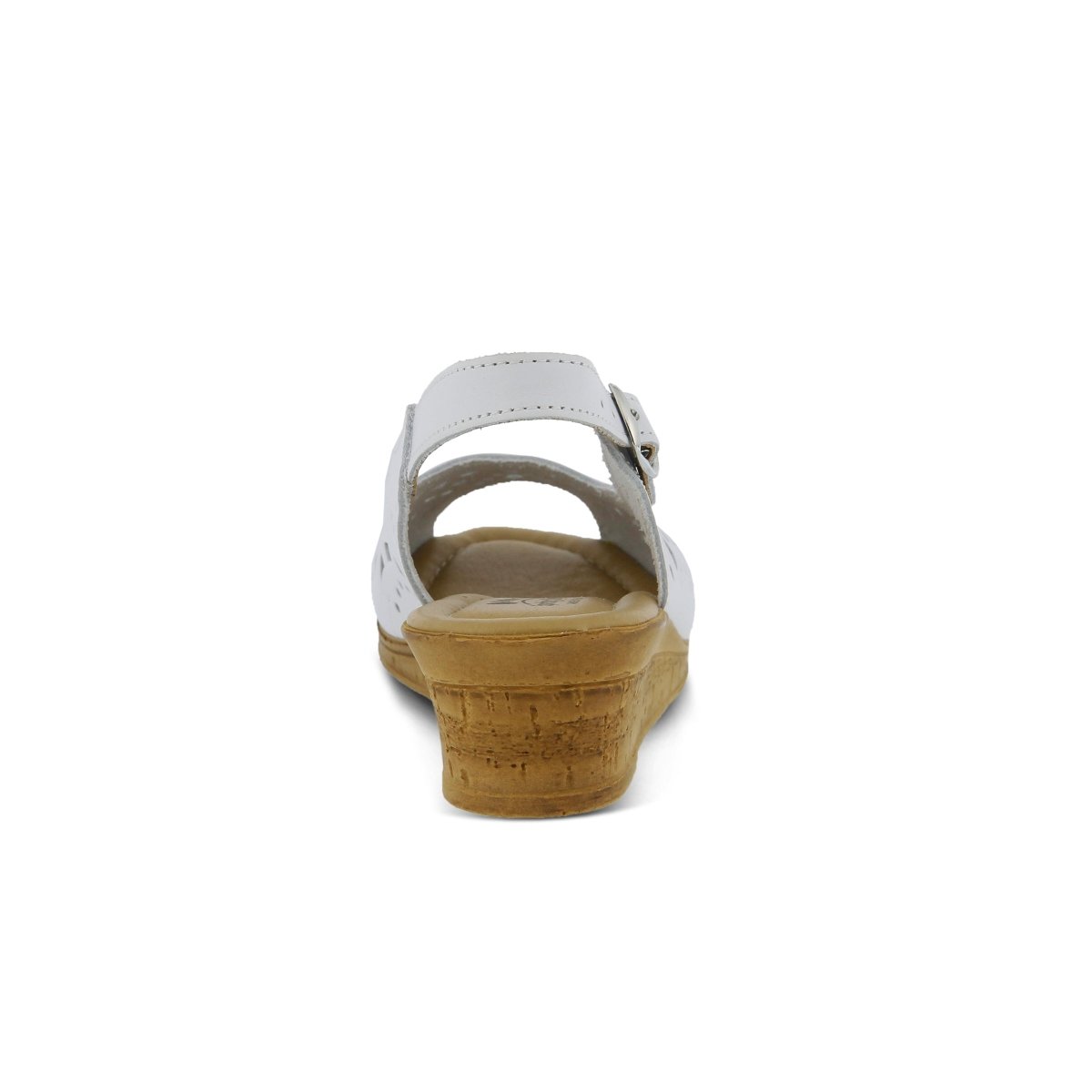Spring Step Shoes Orella Women's White Italian Leather Wedge Sandals – product view 4
