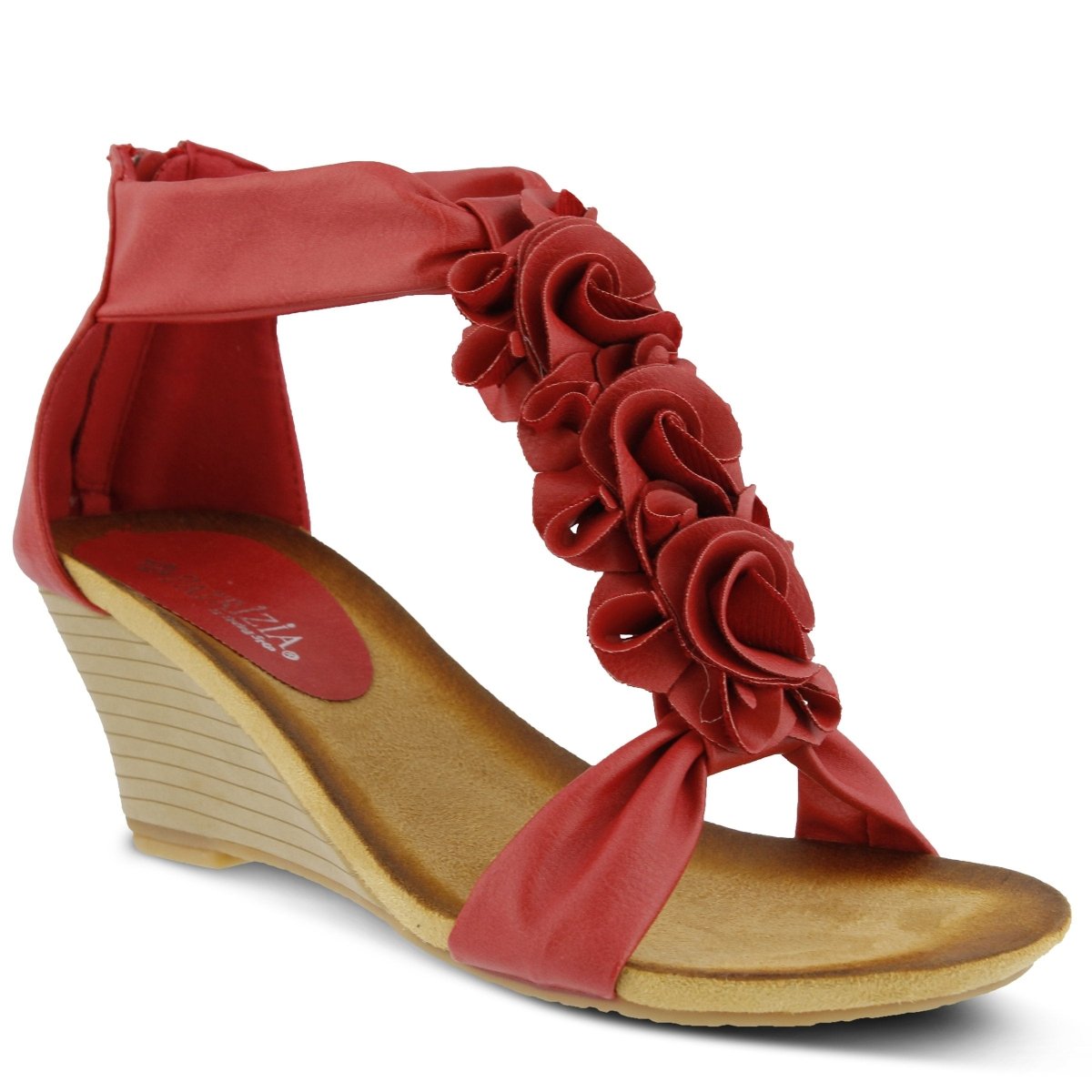 Spring Step Shoes Patrizia Harlequin Women’s Leather Wedge Sandal