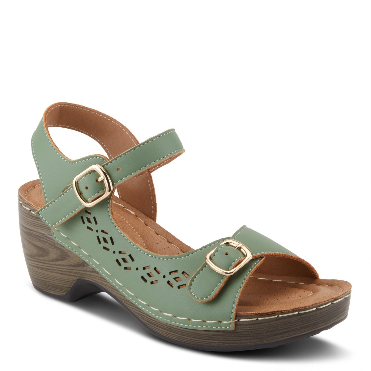 Spring Step Shoes Patrizia Shantay Sandals Women's Leather Wedge