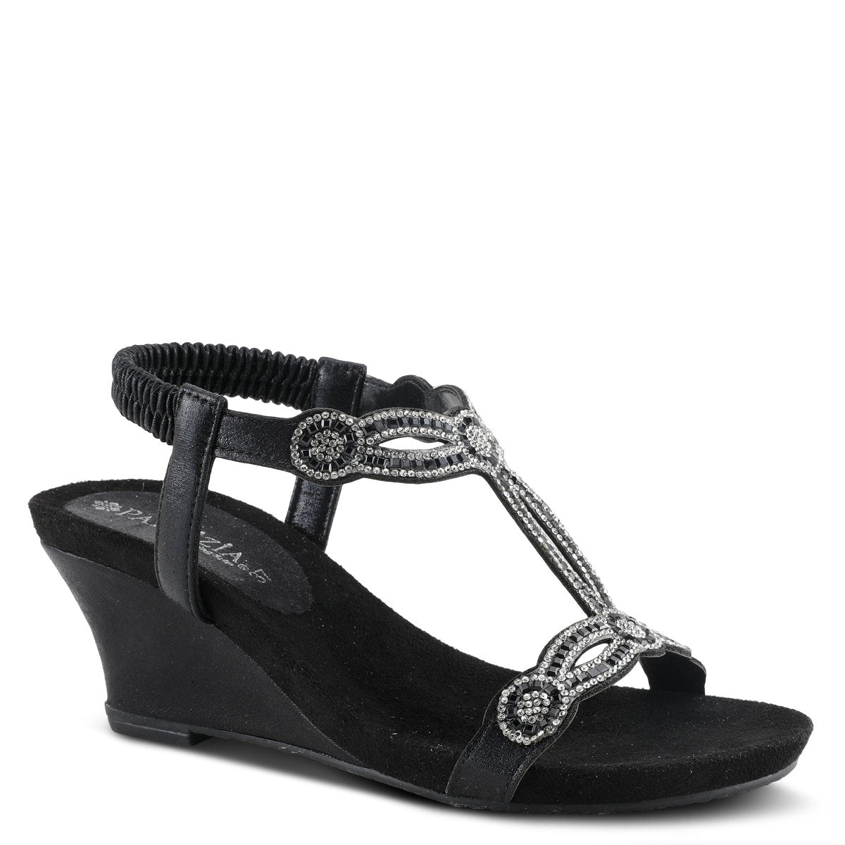 Spring Step Shoes Patrizia Shining T Strap Sandals Women’s Wedge