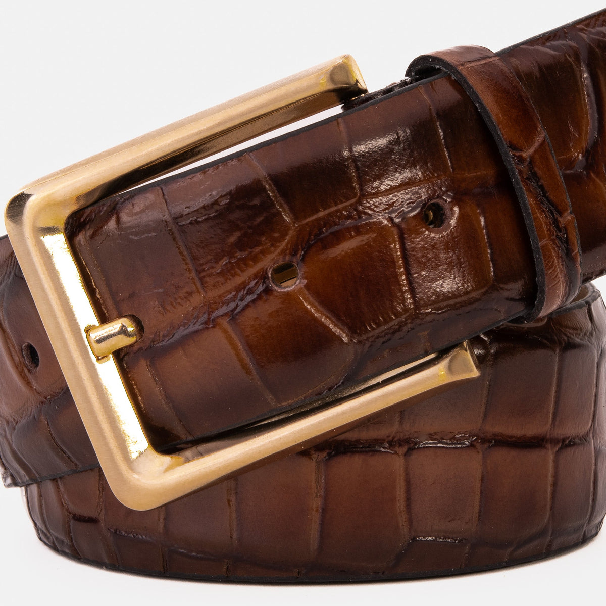 Vinci Leather The Strat Brown Leather Belt – product view 4