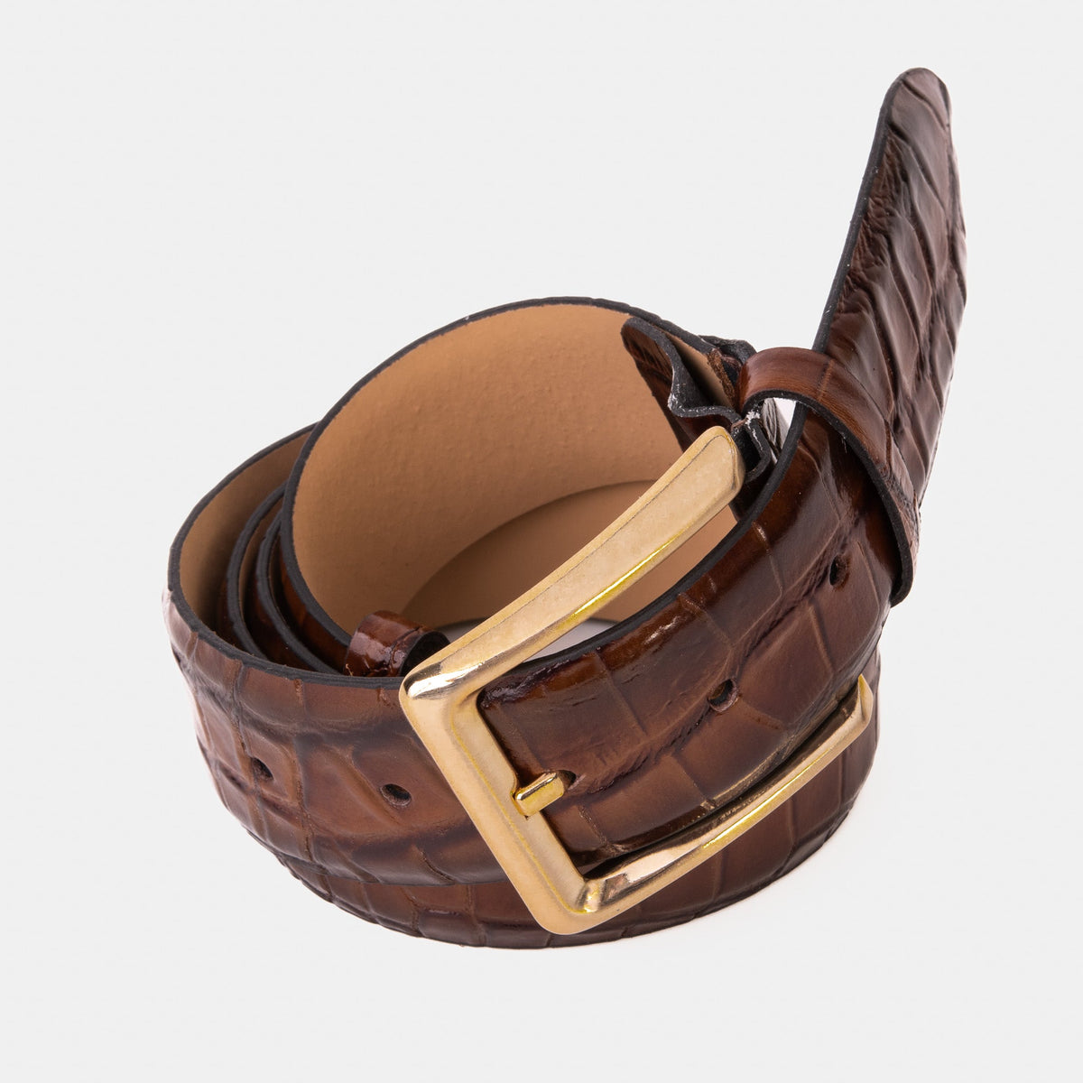Vinci Leather The Strat Brown Leather Belt – product view 7