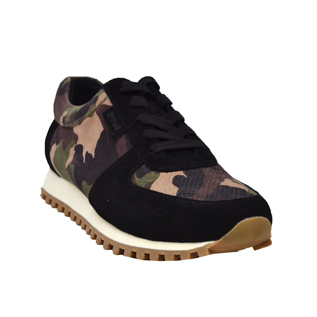 British Walkers Surrey Men's Black and Camouflage Low Top Sneakers view 6