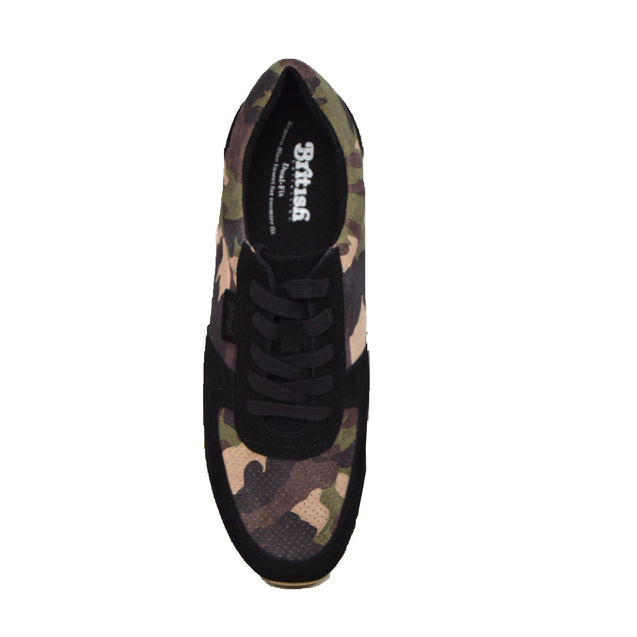 British Walkers Surrey Men's Black and Camouflage Low Top Sneakers view 9